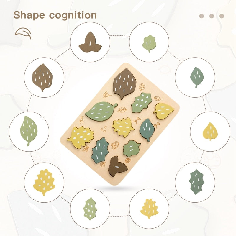 Seasonal Wooden Leaf Puzzle