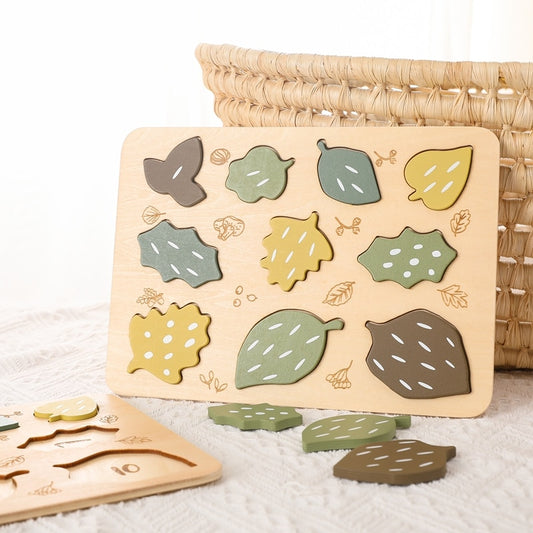 Seasonal Wooden Leaf Puzzle