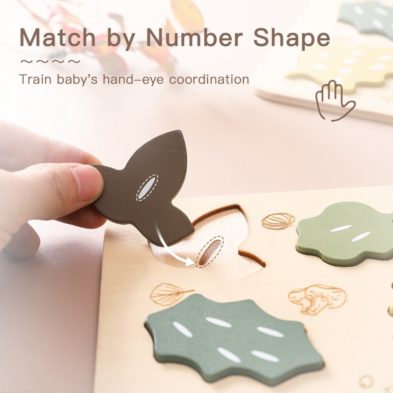 Seasonal Wooden Leaf Puzzle